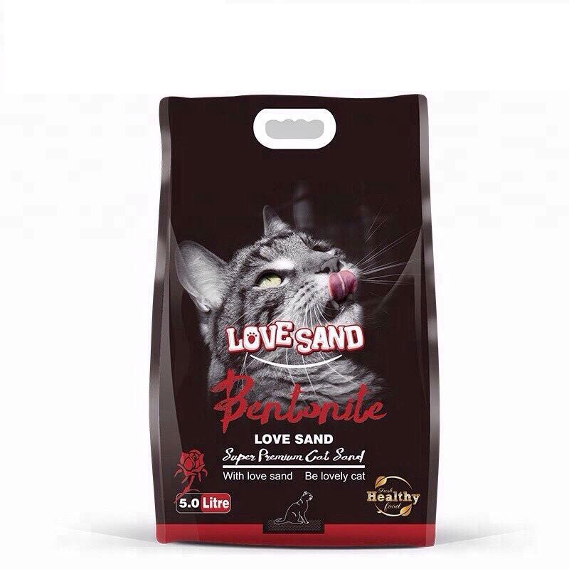 Cát mèo Love sand Bentonite 5l - Ảnh 2