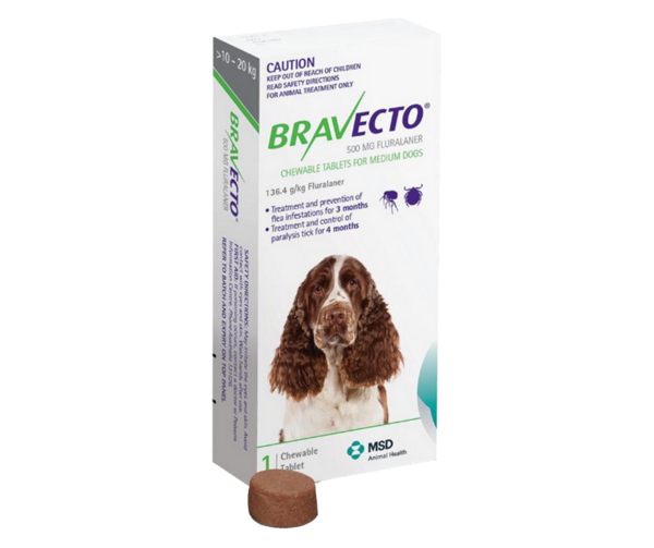 Bravecto - thuốc trị ký sinh trùng cho chó từ 10-20kg