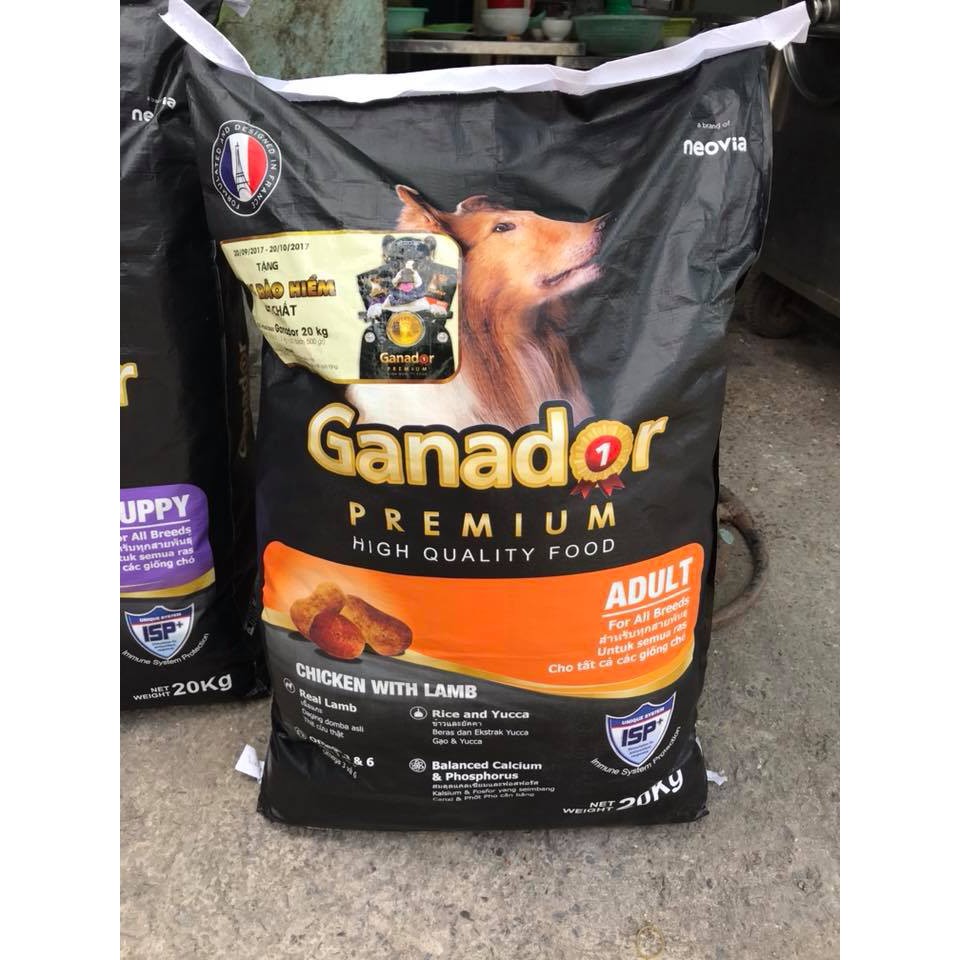 Thức ăn hạt Ganaddor cho chó trưởng thành bao 20kg